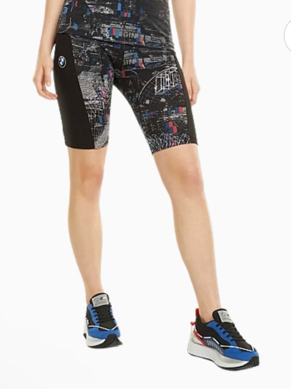 Puma Black Graphic BMW Accent Shorts Sz S